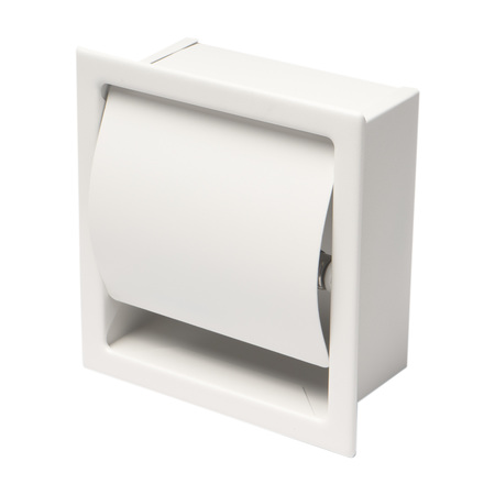Alfi Brand ALFI brand ABTPC77-W White Matte Stainless Steel Recessed Toilet Paper Holder with Cover ABTPC77-W